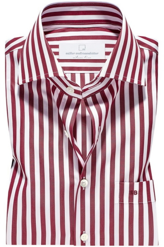 Tailor-made Striped Shirt in Red - A-Grade 104 Quality for Ultimate Comfort and Style