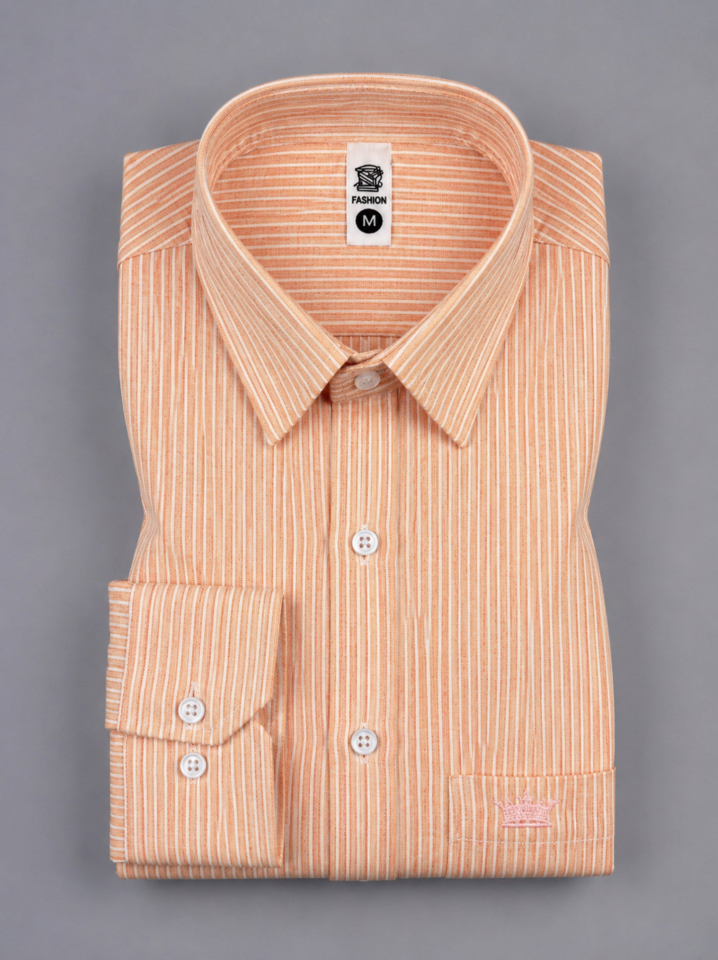 Shirtly Men's Striped Linen Cotton Shirt – Smart Fit & Comfort