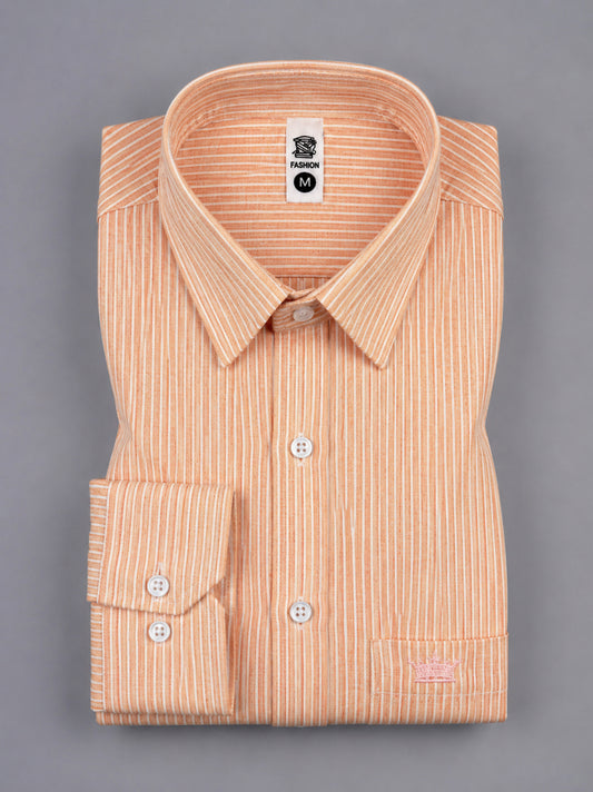 Shirtly Men's Striped Linen Cotton Shirt – Smart Fit & Comfort