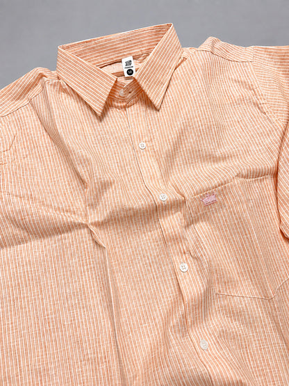 Shirtly Men's Striped Linen Cotton Shirt – Smart Fit & Comfort