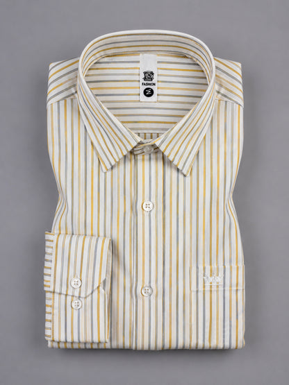 Shirtly Premium Striped Office Wear Formal Shirt for Men – Smart Fit & Classic Style