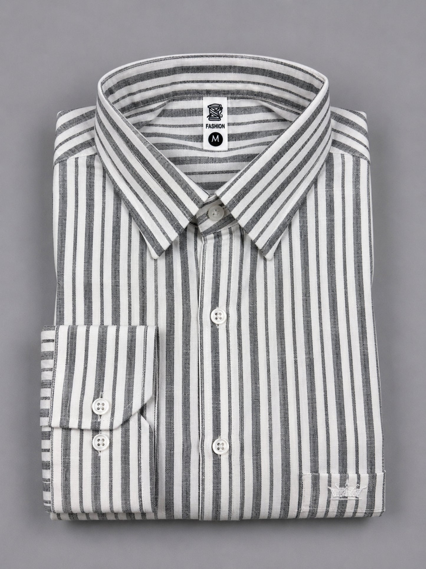 Shirtly Premium Striped Cotton Linen Shirt for Men – Smart Fit & Casual Style