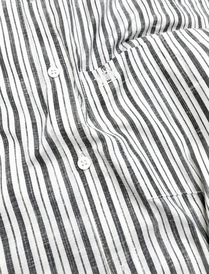 Shirtly Premium Striped Cotton Linen Shirt for Men – Smart Fit & Casual Style