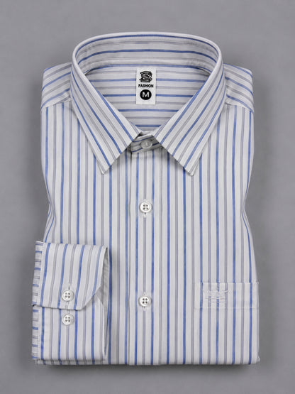 Shirtly Premium Striped Office Wear Formal Shirt for Men – Smart Fit & Classic Style
