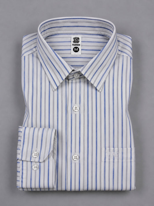 Shirtly Premium Striped Office Wear Formal Shirt for Men – Smart Fit & Classic Style