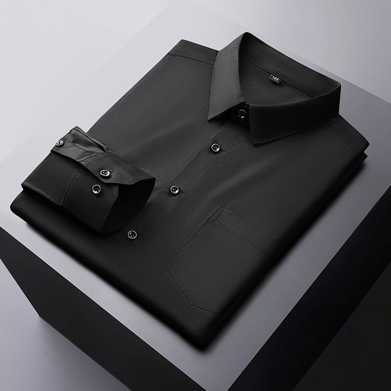Men's Anti-wrinkle Shirts Breathable Elastic Long Sleeve Casual Business Men' Suits Shirt