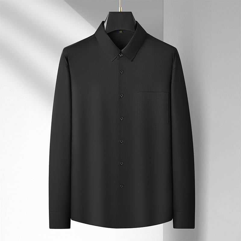 Men's Anti-wrinkle Shirts Breathable Elastic Long Sleeve Casual Business Men' Suits Shirt