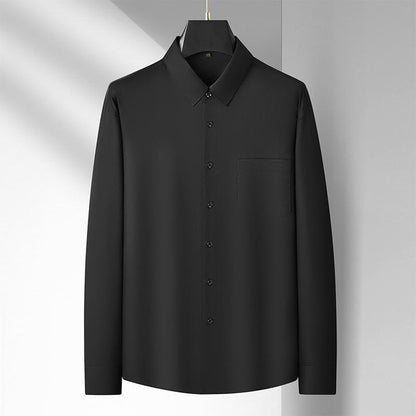 Men's Anti-wrinkle Shirts Breathable Elastic Long Sleeve Casual Business Men' Suits Shirt