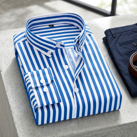 Shirtly Navy Blue Shirt - Longsleeve for Perfect Fit & Style