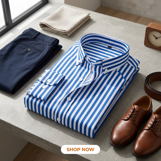 Shirtly Navy Blue Shirt - Longsleeve for Perfect Fit & Style